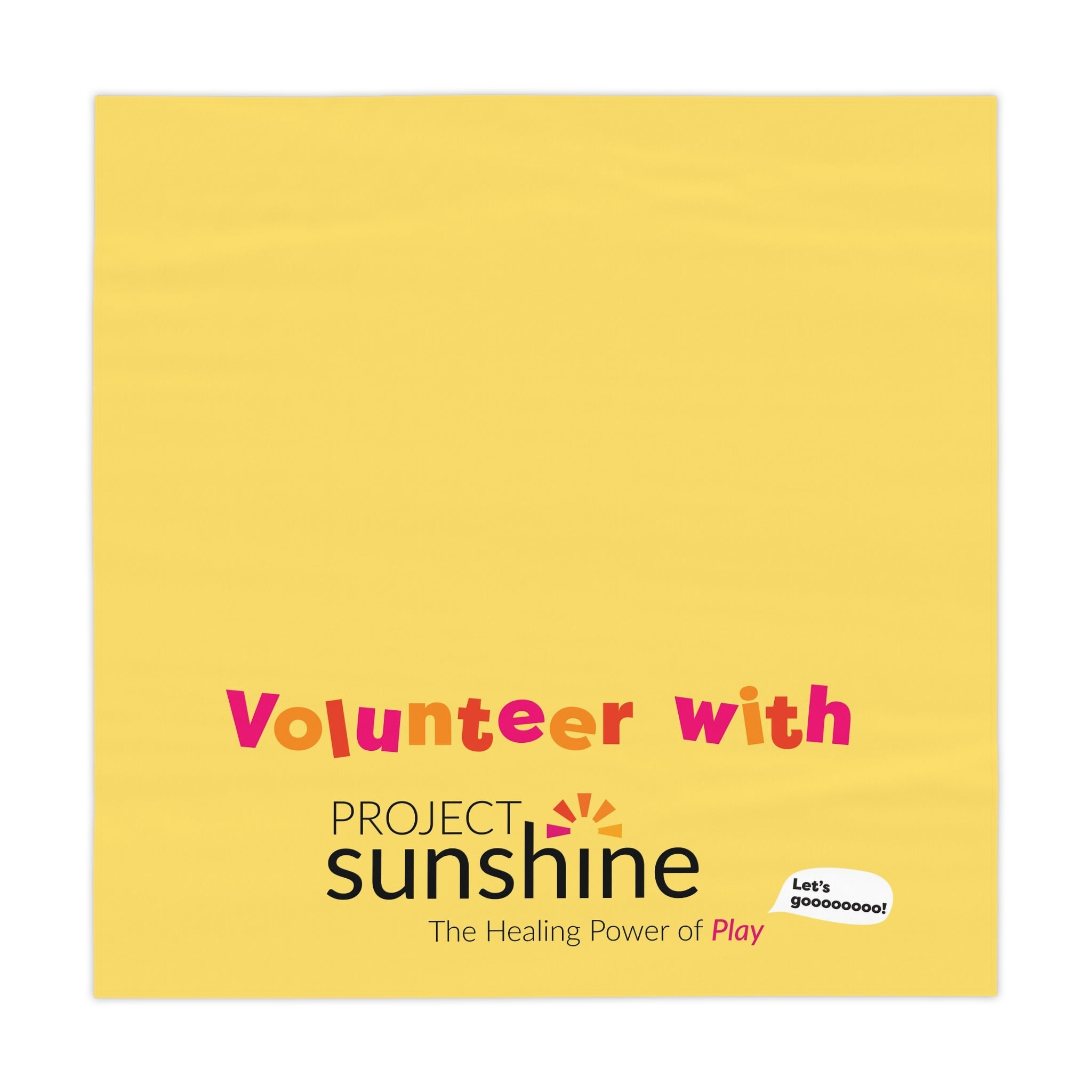 "Volunteer with Project Sunshine" Recruiting Tablecloth
